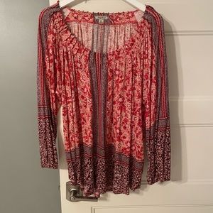 BNWOT Gorgeous Lucky Brand Blouse XXL 100% Viscose
